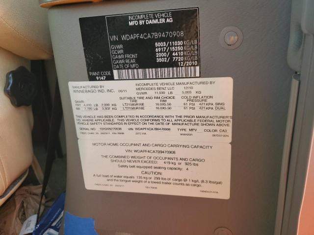 Photo 10 from auction – 2012 WINNEBAGO SERIES with VIN WDAPF4CA7B9470908