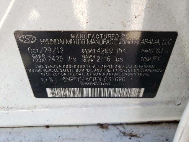 Photo 10 from auction – 2013 HYUNDAI SONATA SE with VIN 5NPEC4AC8DH633626