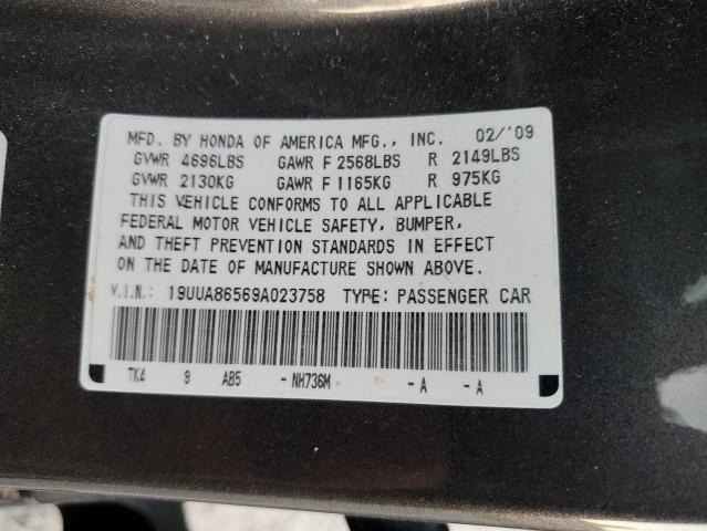 Photo 10 from auction – 2009 ACURA TL with VIN 19UUA86569A023758