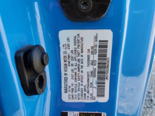 Photo 10 from auction – 2005 INFINITI G35 with VIN JNKCV54E45M403673