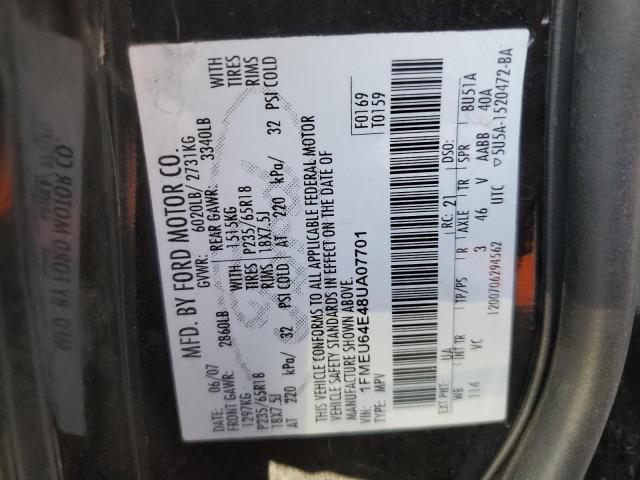 Photo 10 from auction – 2008 FORD EXPLORER E with VIN 1FMEU64E48UA07701