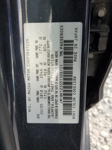 Photo 10 from auction – 2005 MAZDA 3 S with VIN JM1BK123351308751