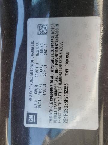 Photo 10 from auction – 2015 CHEVROLET CAMARO LT with VIN 2G1FD3D36F9132255