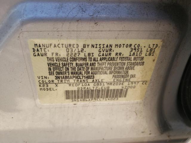 Photo 10 from auction – 2012 NISSAN SENTRA 2.0 with VIN 3N1AB6AP9CL714023