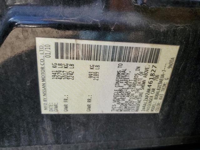 Photo 10 from auction – 2010 NISSAN ALTIMA BAS with VIN 1N4AL2AP2AN461827