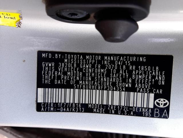 Photo 10 from auction – 2015 TOYOTA COROLLA L with VIN 5YFBURHE8FP304354