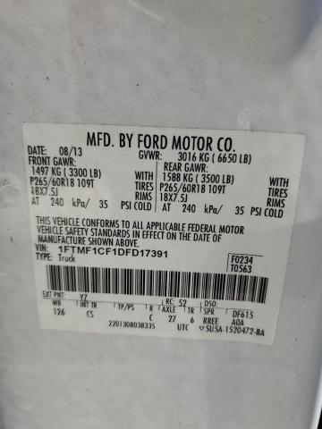 Photo 10 from auction – 2013 FORD F150 with VIN 1FTMF1CF1DFD17391