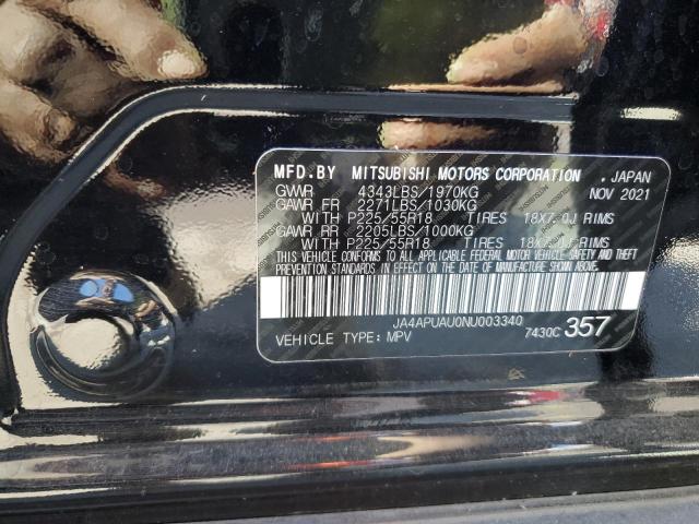 Photo 10 from auction – 2022 MITSUBISHI OUTLANDER with VIN JA4APUAU0NU003340