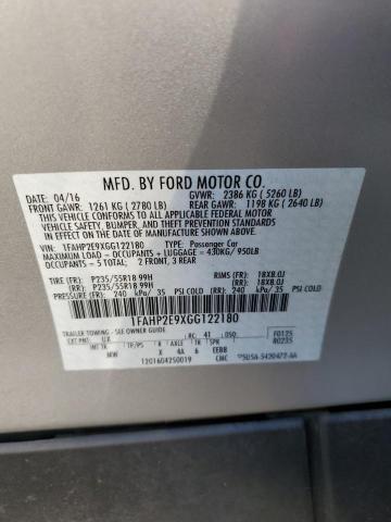 Photo 10 from auction – 2016 FORD TAURUS SEL with VIN 1FAHP2E9XGG122180