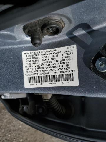 Photo 10 from auction – 2016 HONDA CIVIC EX with VIN 2HGFC2F74GH536507
