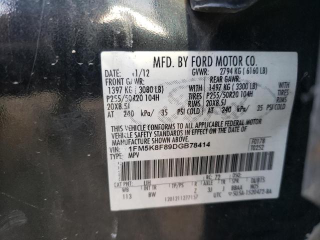 Zdjęcie 10 z aukcji – 2013 FORD EXPLORER L z VIN 1FM5K8F89DGB78414