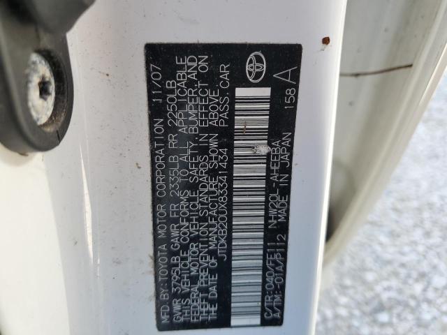 Photo 10 from auction – 2008 TOYOTA PRIUS with VIN JTDKB20UX83341434