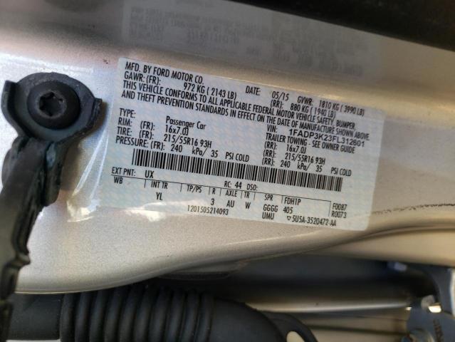 Photo 10 from auction – 2015 FORD FOCUS SE with VIN 1FADP3K23FL312601