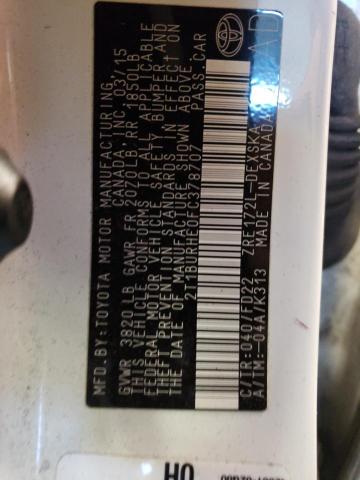 Photo 10 from auction – 2015 TOYOTA COROLLA L with VIN 2T1BURHE0FC378707