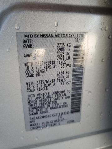 Photo 10 from auction – 2014 NISSAN PATHFINDER with VIN 5N1AR2MN5EC621800