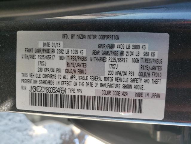 Photo 10 from auction – 2016 MAZDA CX-5 TOURI with VIN JM3KE2CY8G0624654