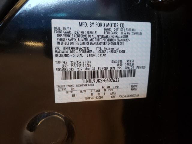 Photo 10 from auction – 2015 LINCOLN MKS with VIN 1LNHL9DK2FG602632