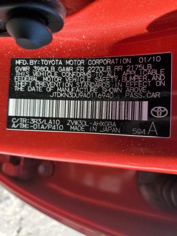 Photo 10 from auction – 2010 TOYOTA PRIUS with VIN JTDKN3DU9A0116940