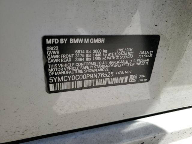 Photo 10 from auction – 2023 BMW X6 M with VIN 5YMCY0C00P9N76525