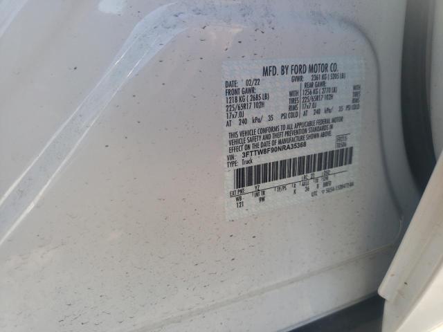 Photo 10 from auction – 2022 FORD MAVERICK X with VIN 3FTTW8F90NRA35368