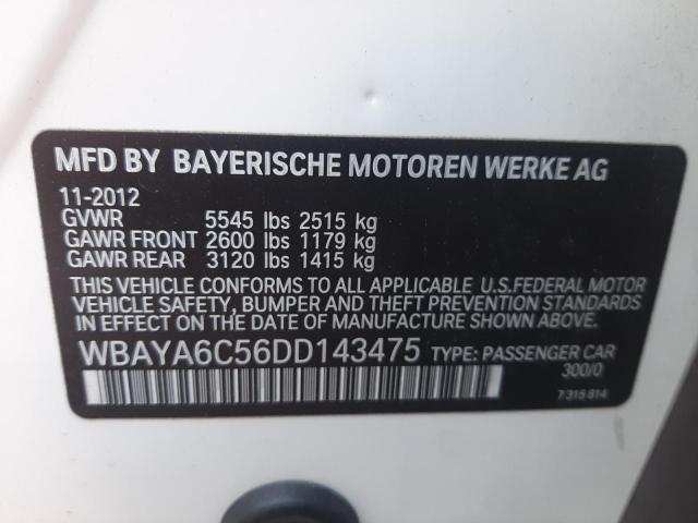 Photo 10 from auction – 2013 BMW 740 I with VIN WBAYA6C56DD143475