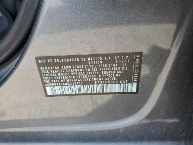 Photo 10 from auction – 2017 VOLKSWAGEN JETTA SE with VIN 3VWDB7AJ6HM310719