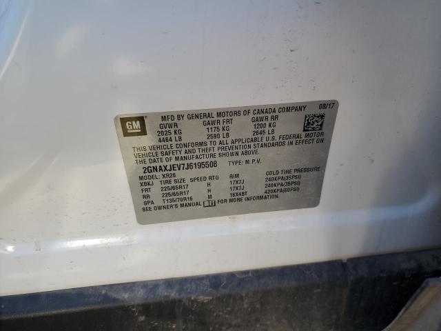 Photo 10 from auction – 2018 CHEVROLET EQUINOX LT with VIN 2GNAXJEV7J6195508