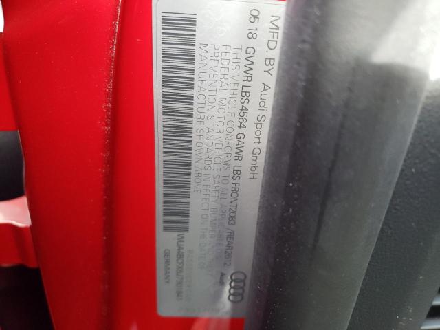 Photo 10 from auction – 2018 AUDI R8 SPYDER with VIN WUA4BCFX6J7901841
