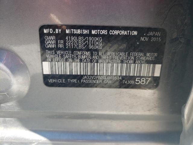Photo 10 from auction – 2016 MITSUBISHI LANCER ES with VIN JA32V2FW2GU003534