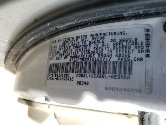 Photo 10 from auction – 2001 TOYOTA AVALON XL with VIN 4T1BF28B21U123717