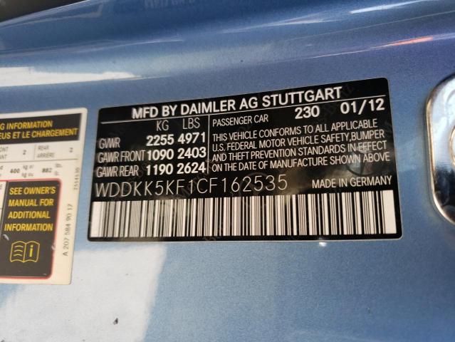 Photo 10 from auction – 2012 MERCEDES-BENZ E 350 with VIN WDDKK5KF1CF162535