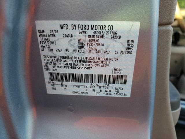 Foto 10 de la subasta – 2008 FORD ESCAPE con VIN 1FMCU59H58KB12487