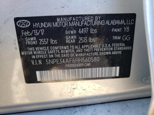 Photo 10 from auction – 2017 HYUNDAI SONATA SPO with VIN 5NPE34AF6HH560580