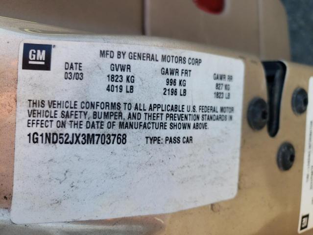 Photo 10 from auction – 2003 CHEVROLET MALIBU with VIN 1G1ND52JX3M703768