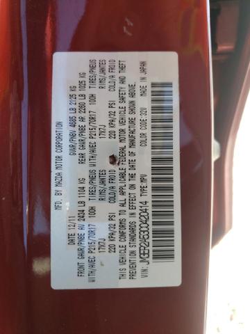 Photo 10 from auction – 2012 MAZDA CX-7 with VIN JM3ER2A53C0420414