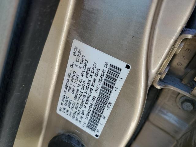 Photo 10 from auction – 2006 ACURA 3.2TL with VIN 19UUA66266A071489