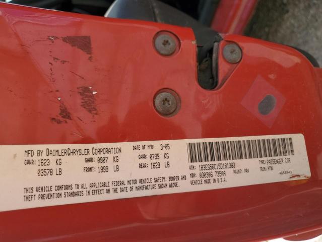 Photo 10 from auction – 2005 DODGE NEON SXT with VIN 1B3ES56C15D181383
