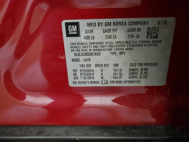 Photo 10 from auction – 2014 BUICK ENCORE with VIN KL4CJGSB5EB570342
