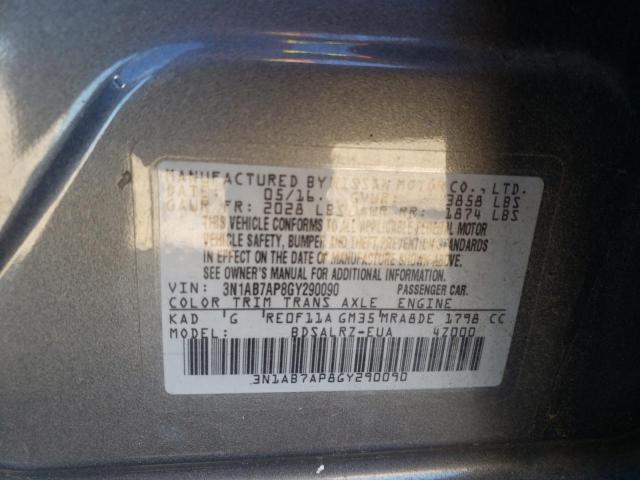 Photo 10 from auction – 2016 NISSAN SENTRA S with VIN 3N1AB7AP8GY290090