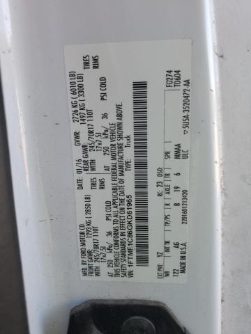 Photo 10 from auction – 2016 FORD F150 with VIN 1FTMF1C86GKD61965