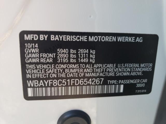Photo 10 from auction – 2015 BMW 750 LXI with VIN WBAYF8C51FD654267