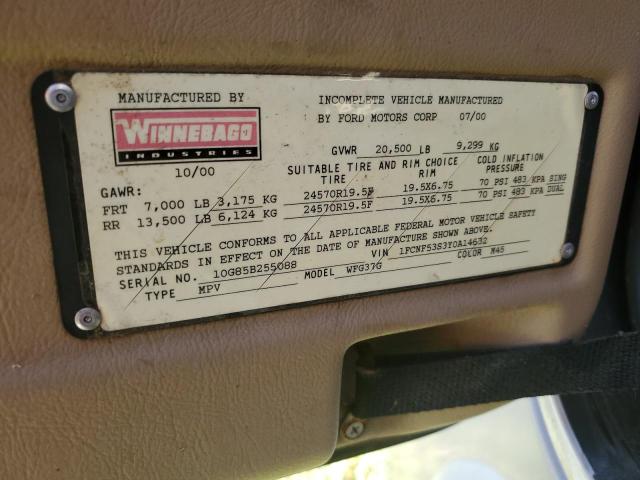 Photo 10 from auction – 2000 FORD F550 SUPER with VIN 1FCNF53S3Y0A14632