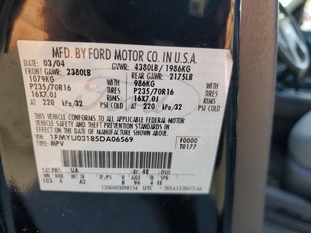 Photo 10 from auction – 2005 FORD ESCAPE XLT with VIN 1FMYU03185DA06569