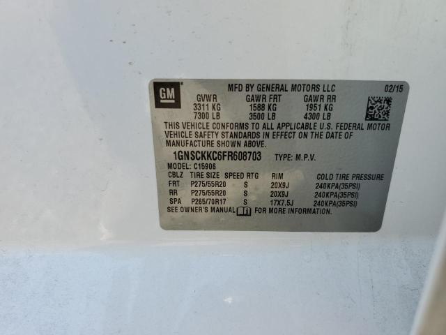 Photo 10 from auction – 2015 CHEVROLET SUBURBAN C with VIN 1GNSCKKC6FR608703