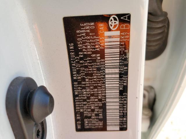 Photo 10 from auction – 2014 TOYOTA COROLLA L with VIN 5YFBURHE5EP059608