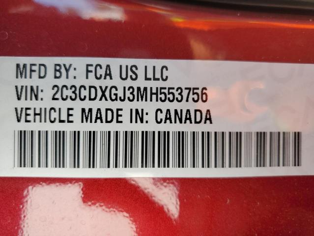 Photo 10 from auction – 2021 DODGE CHARGER SC with VIN 2C3CDXGJ3MH553756