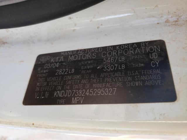 Photo 10 from auction – 2004 KIA SORENTO EX with VIN KNDJD733245295327
