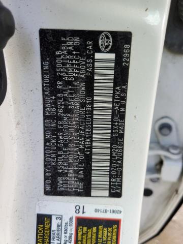 Photo 10 from auction – 2014 TOYOTA AVALON BAS with VIN 4T1BK1EB5EU119810