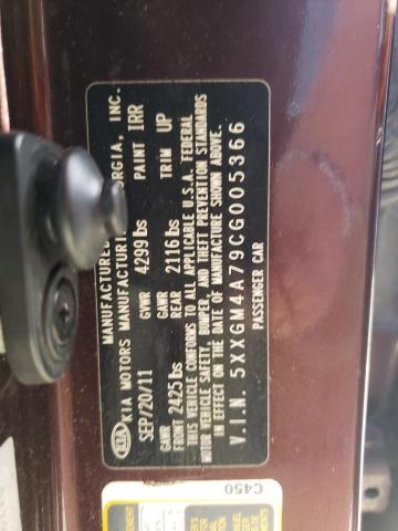 Photo 10 from auction – 2012 KIA OPTIMA LX with VIN 5XXGM4A79CG005366