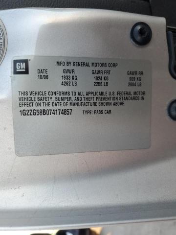 Photo 10 from auction – 2007 PONTIAC G6 BASE with VIN 1G2ZG58B074174857